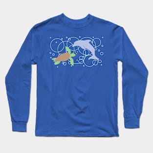 Sea Turtle and Dolphin Long Sleeve T-Shirt